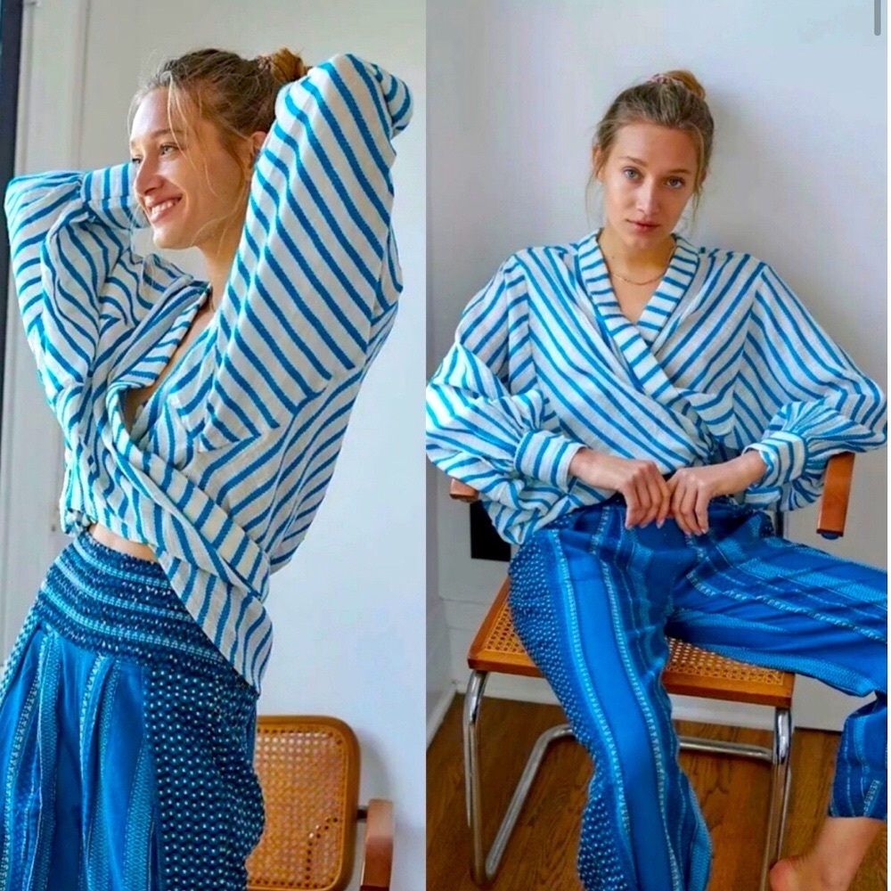 Free people Bow and Arrow Tie front Kimono